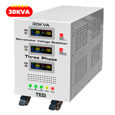 Regulator Stabilizator tensiune trifazat 30KVA 24kW TED Electric AVR