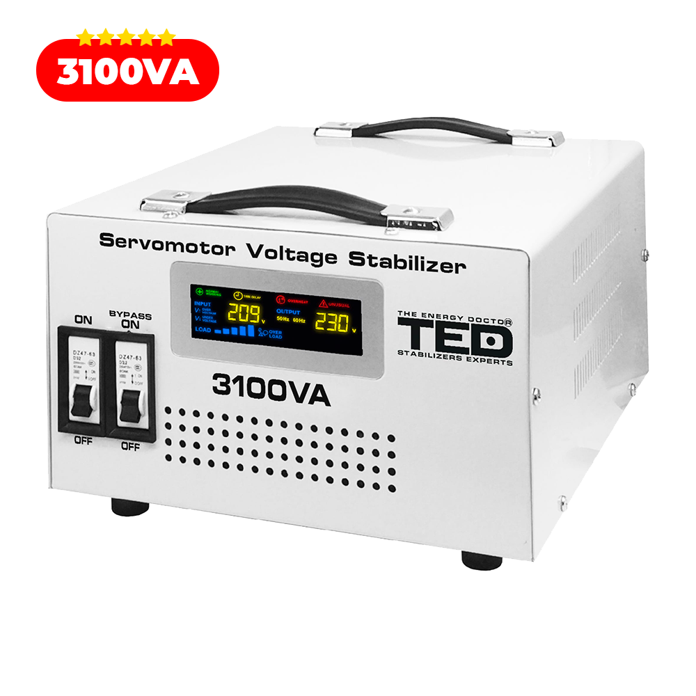 Regulator stabilizator tensiune servomotor 3100VA 1800W TED000163