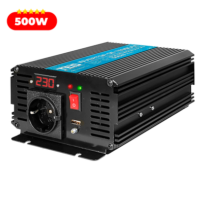 Invertor auto 12V 220V 500W cu varf la 1000W pentru Camion Rulota TED Electric cu sinusoida pura