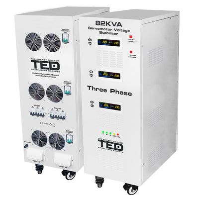 Stabilizator tensiune servomotor trifazat 82KVA 64kW TED Electric