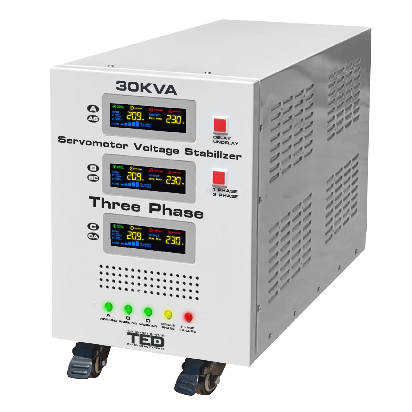 Stabilizator tensiune trifazat 30KVA 24kW TED Electric