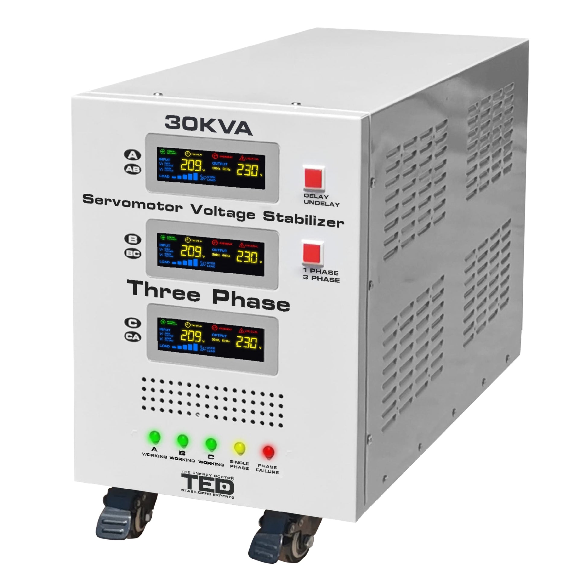 Stabilizator tensiune trifazat 30KVA 24kW TED Electric