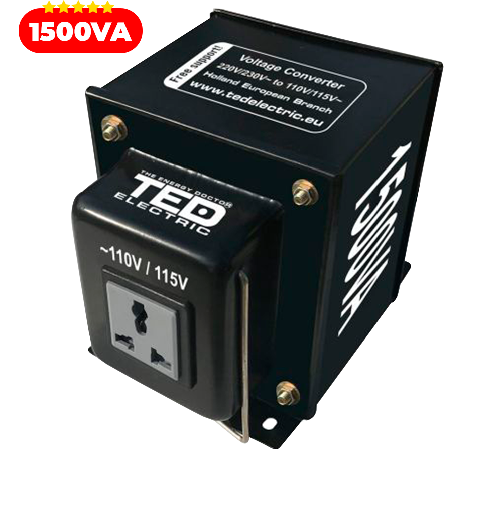 Transformator curent 220V 110V 1500VA 1500W TED Electric