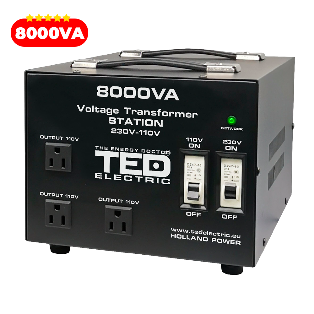 Transformator curent 220V 110V 8000VA 6400W TED Electric